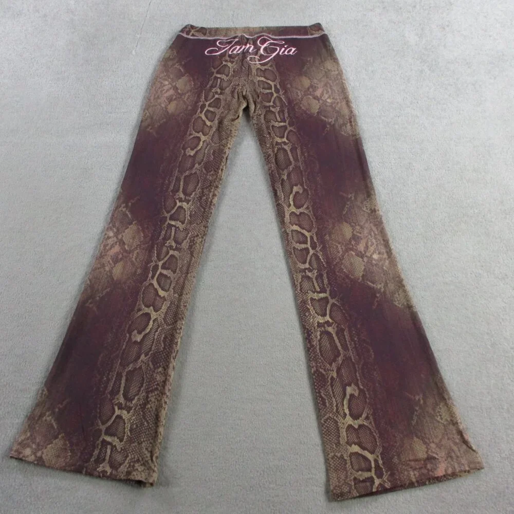 IAMGIA Blare Trackpant Womens Large Snake Print Pants Only Stretch Pull On NEW - Picture 5 of 15